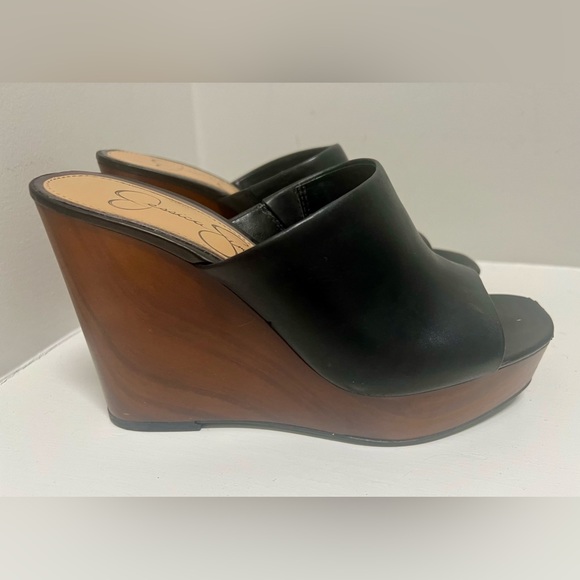 Jessica Simpson Women's Shantelle Slide Wood Heel Wedge - Picture 2 of 8